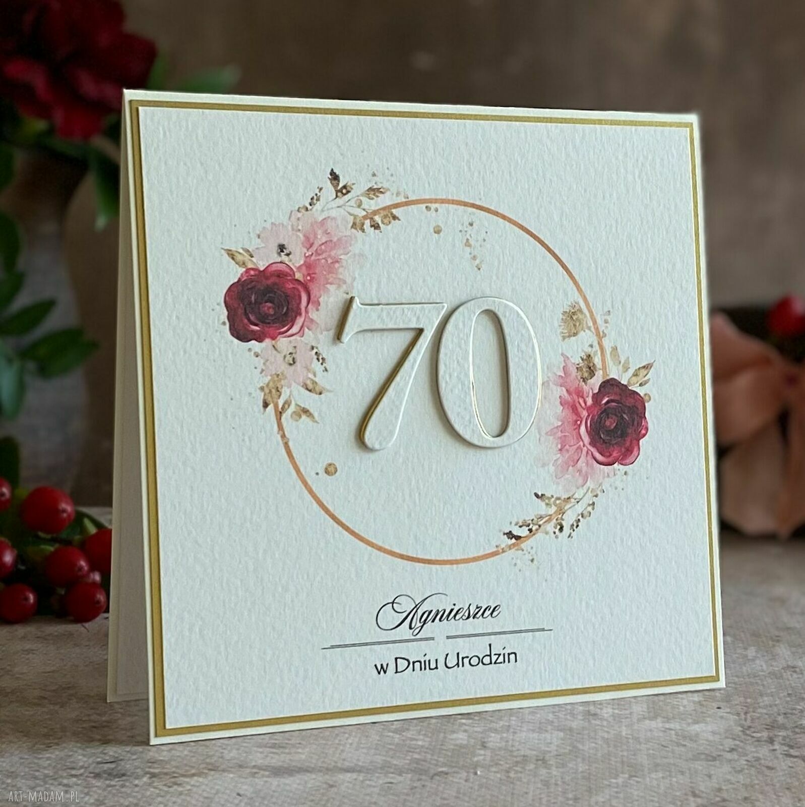 Personalizowana kartka na 70 urodziny, BH 50a