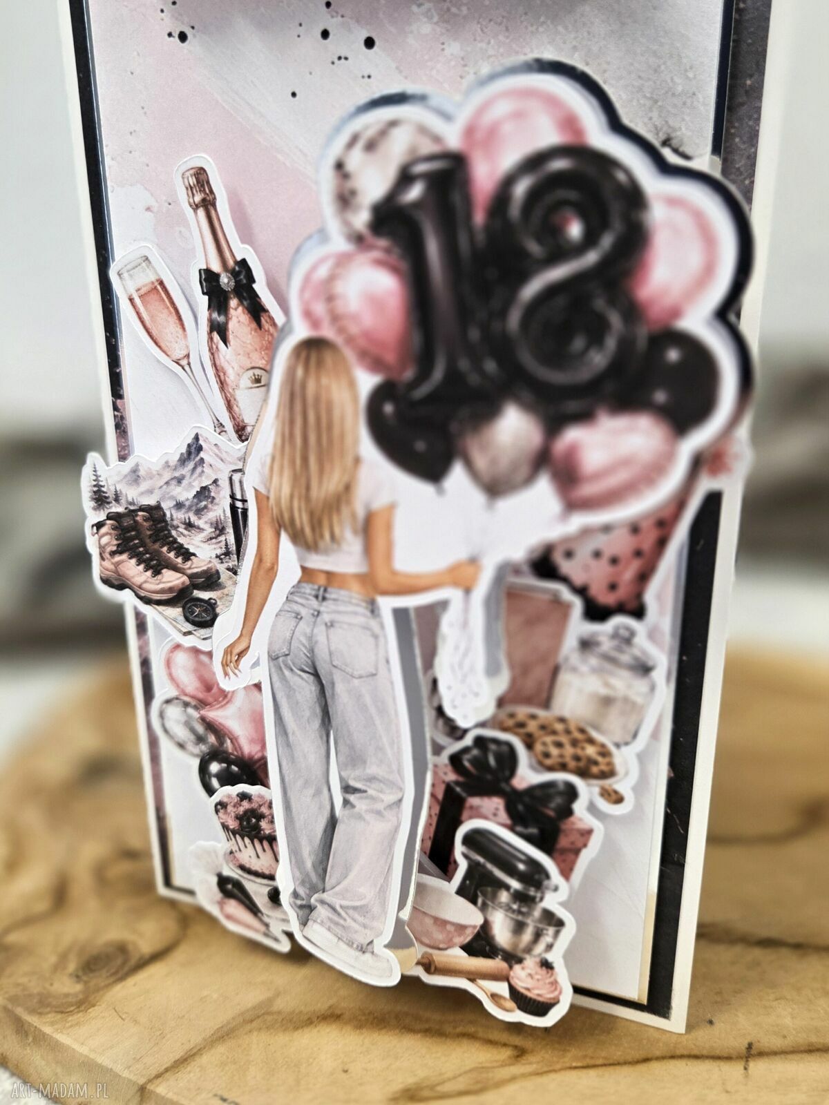 Personalizowana kartka urodzinowa na osiemnastkę i inne okazje