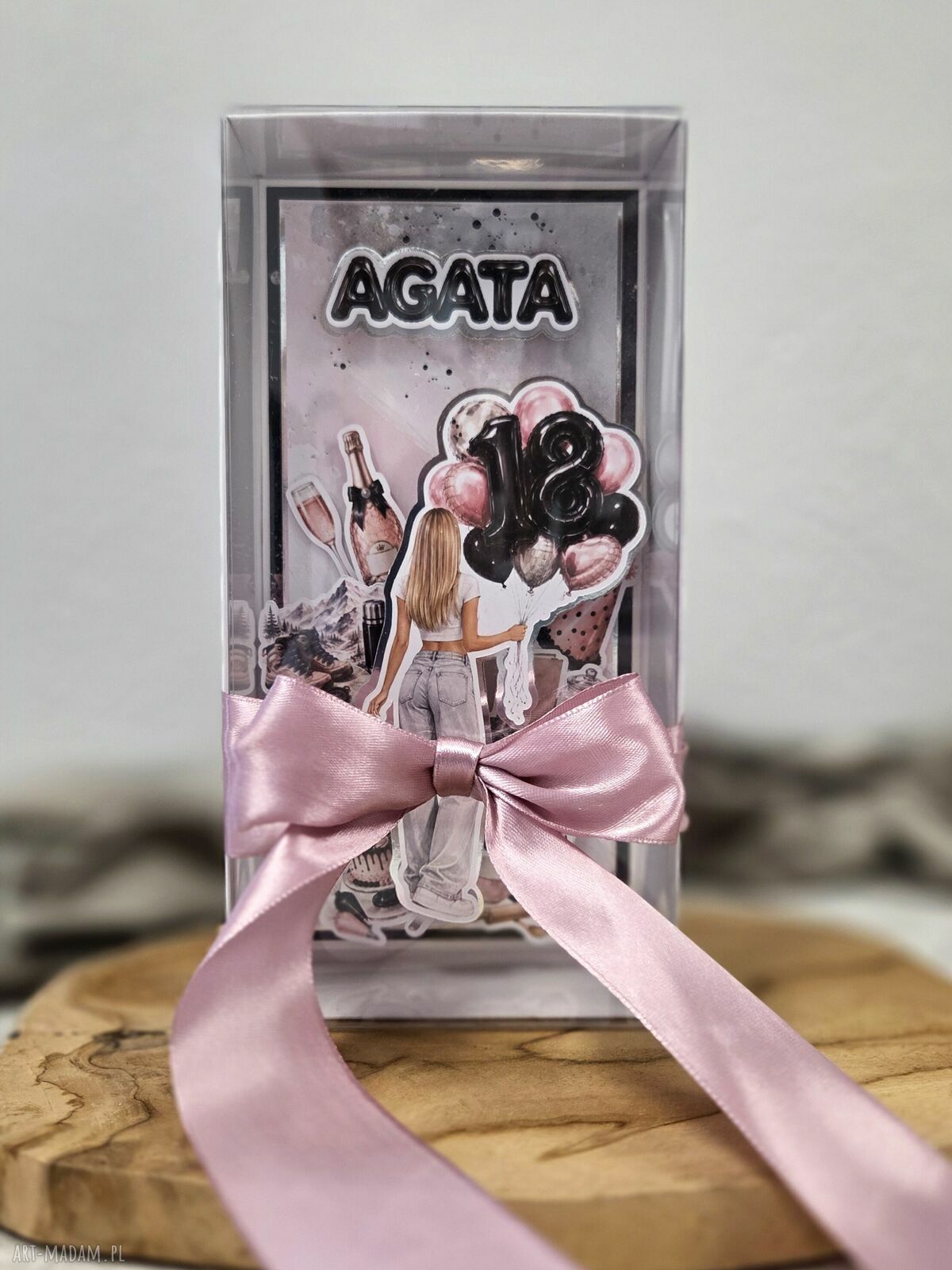 Personalizowana kartka urodzinowa na osiemnastkę i inne okazje