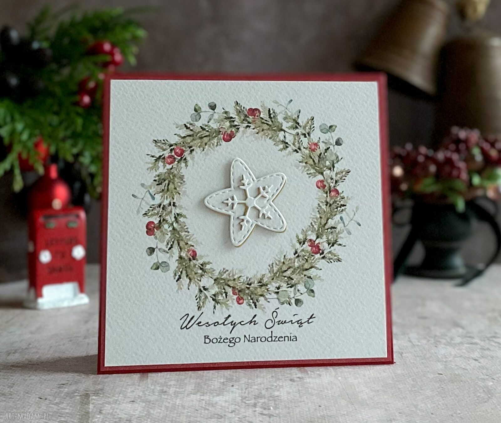 Personalizowana kartka na Boże Narodzenie BN 23B - 14x14 cm