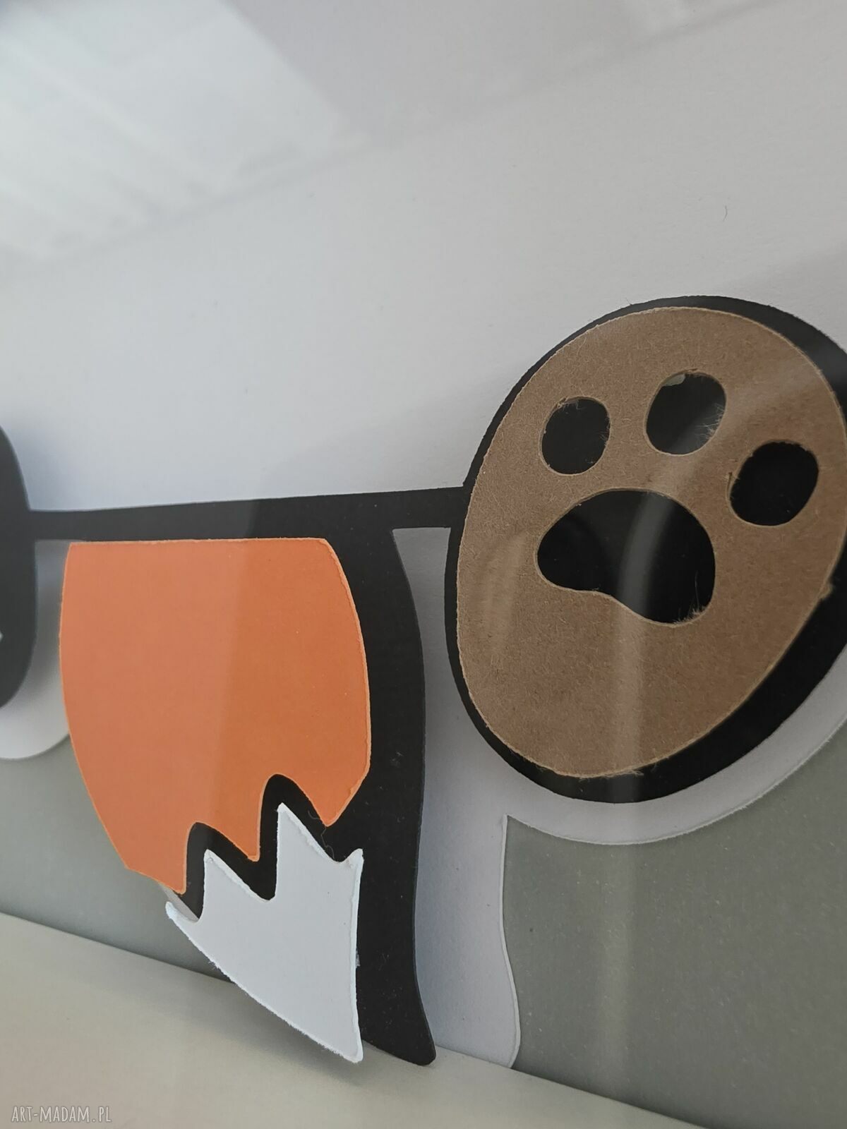 Personalizowana ramka z liskiem 3D i imieniem - biała dekoracja dla dziecka