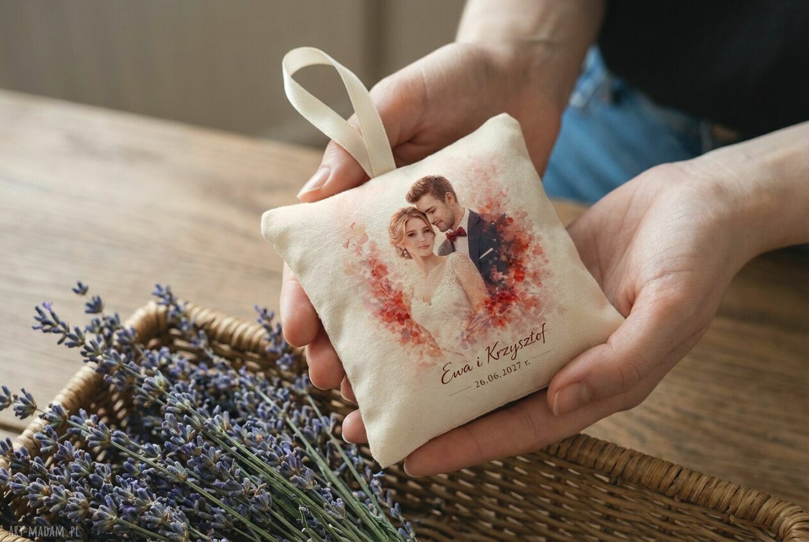 Personalizowane saszetki podziękowania dla gości - zestaw 10 sztuk na Komunię i Chrzest