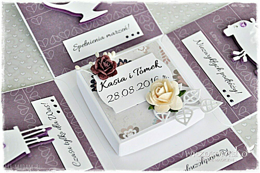 Personalizowany box ślubny FOLK handmade