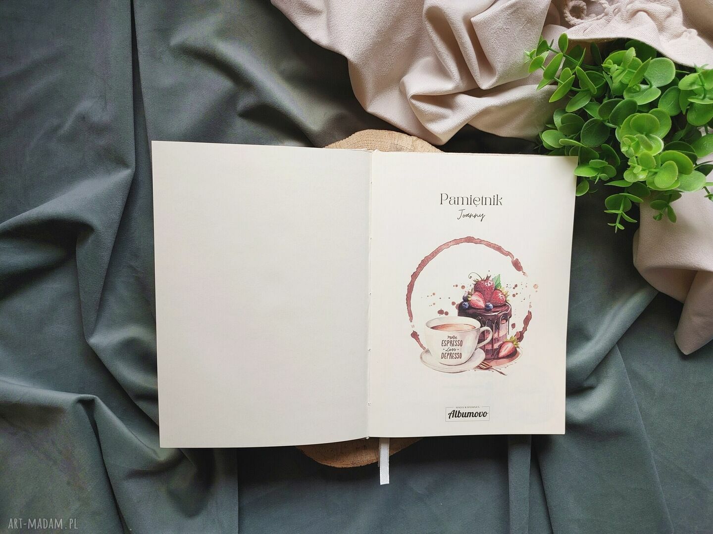 Personalizowany notes A5 dla miłośnika kawy z imieniem