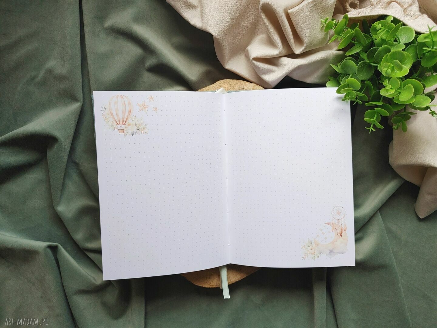 Personalizowany notes w stylu boho A5 - pamiętnik z imieniem (160 stron)