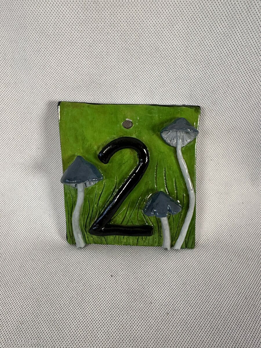 Personalizowany numer na drzwi psychodelia: magiczne grzybki