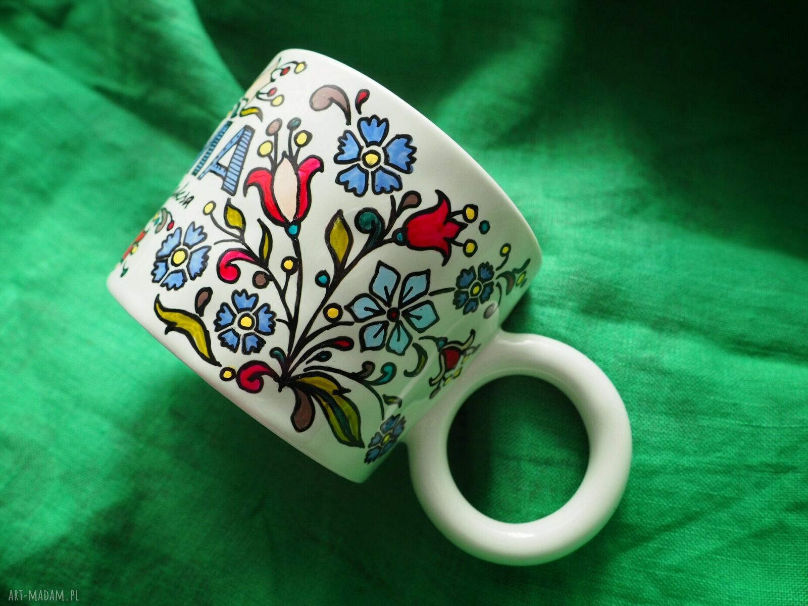 Personalizowany ręcznie malowany kubek dla Mamy - MAMA i imiona dzieci