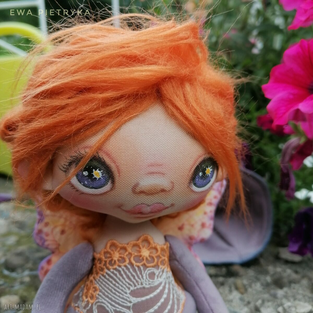 Petunia - elf e-piet, artystyczna lalka kolekcjonerska ok. 25 cm