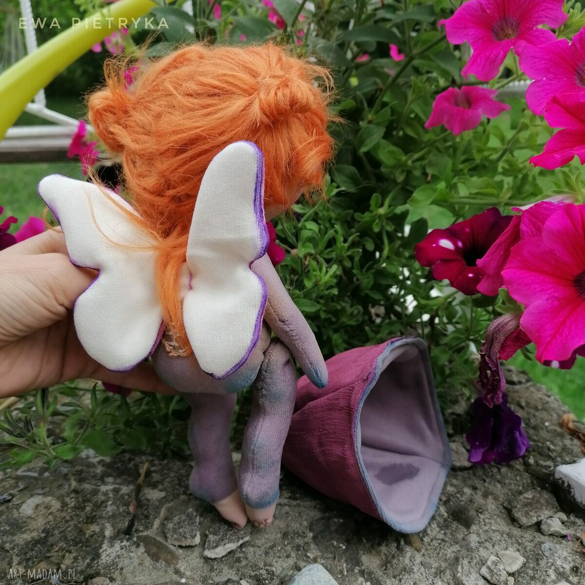 Petunia - elf e-piet, artystyczna lalka kolekcjonerska ok. 25 cm