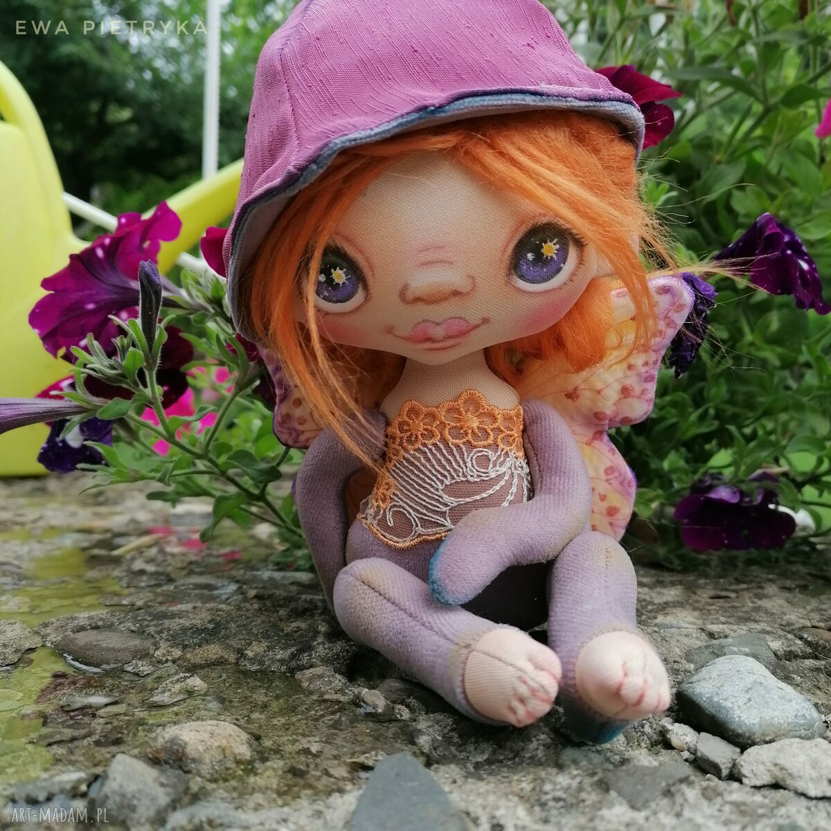 Petunia - elf e-piet, artystyczna lalka kolekcjonerska ok. 25 cm