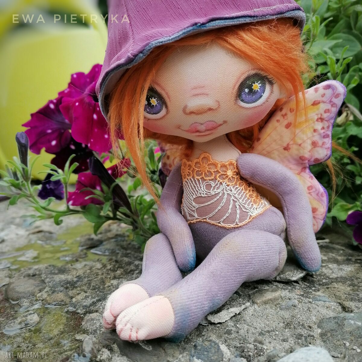 Petunia - elf e-piet, artystyczna lalka kolekcjonerska ok. 25 cm
