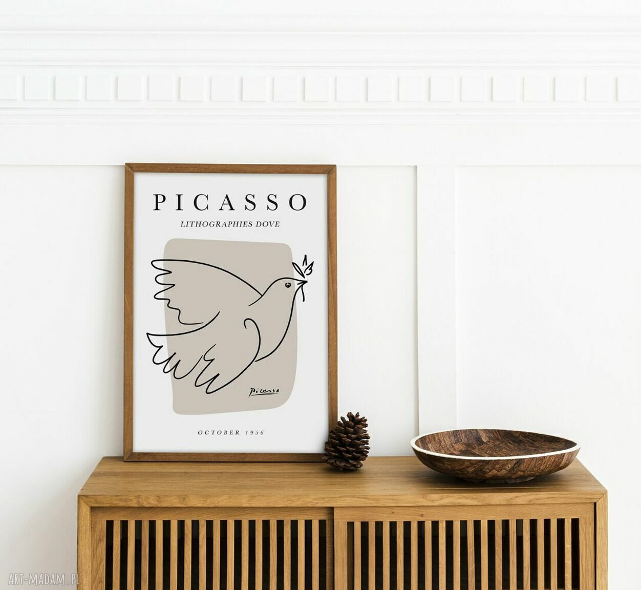 Picasso Gołębica szkic - plakat 50x70 cm na ścianę