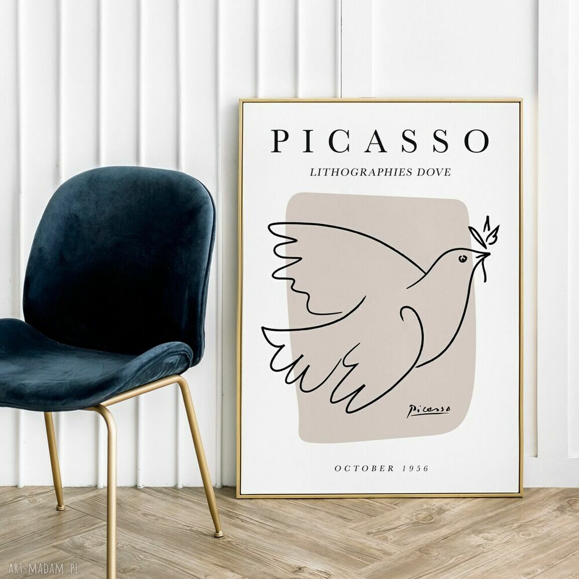 Picasso szkic Gołąb Ptak - plakat 30x40 cm