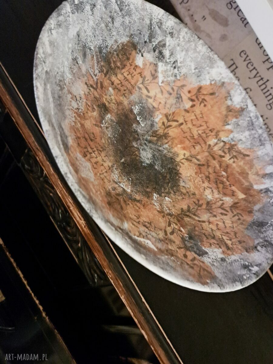Piękna szklana misa unikat na owoce pod choinkę - 30 cm
