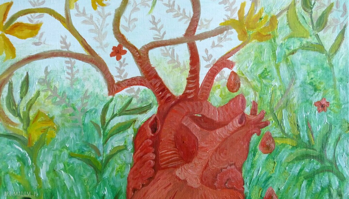 Piękne, ale zbyt delikatne - obraz olejny na płótnie 50x55 cm
