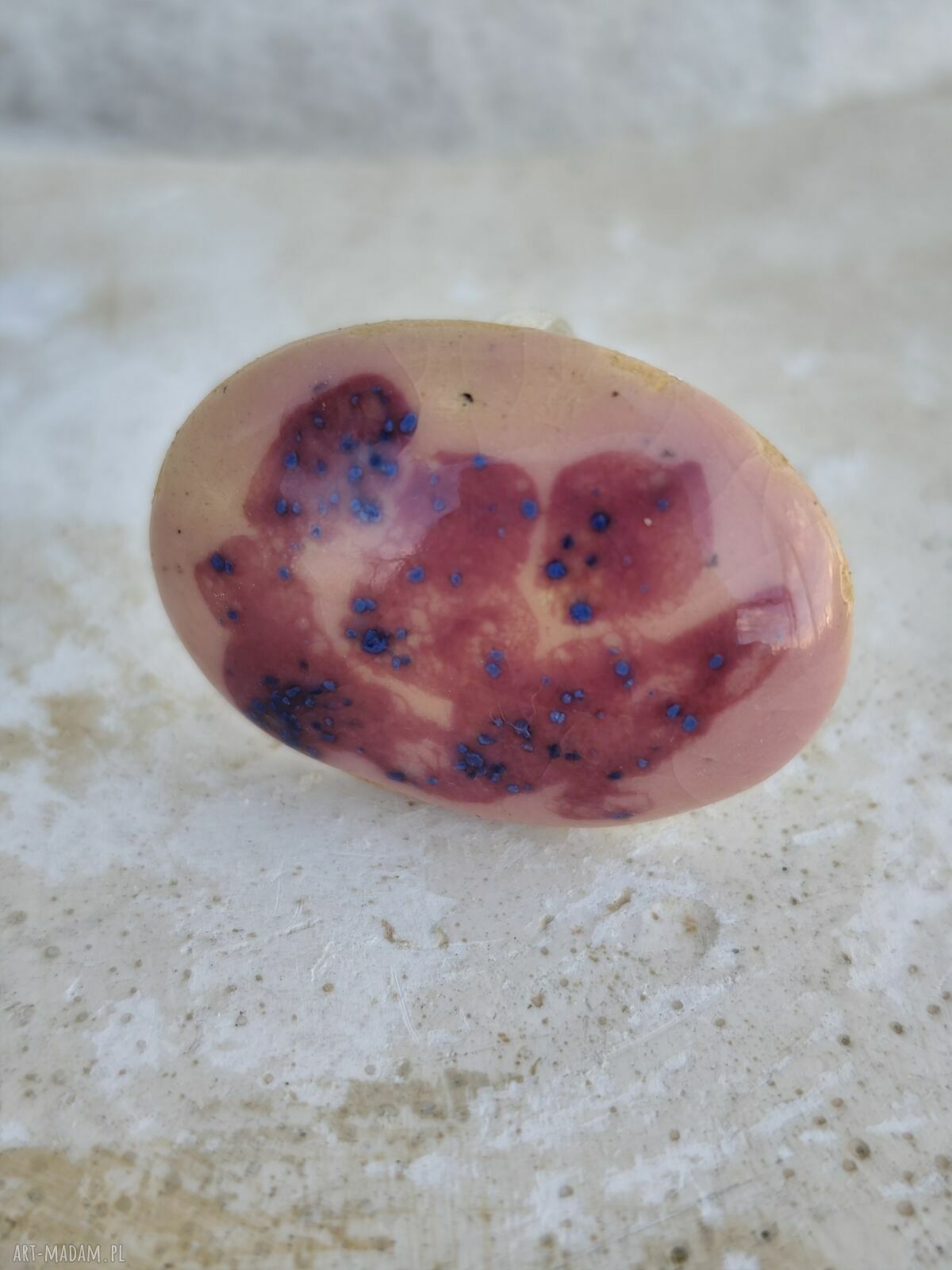 Ceramiczny pierścionek Wolna Chwila - prezent z ceramiki