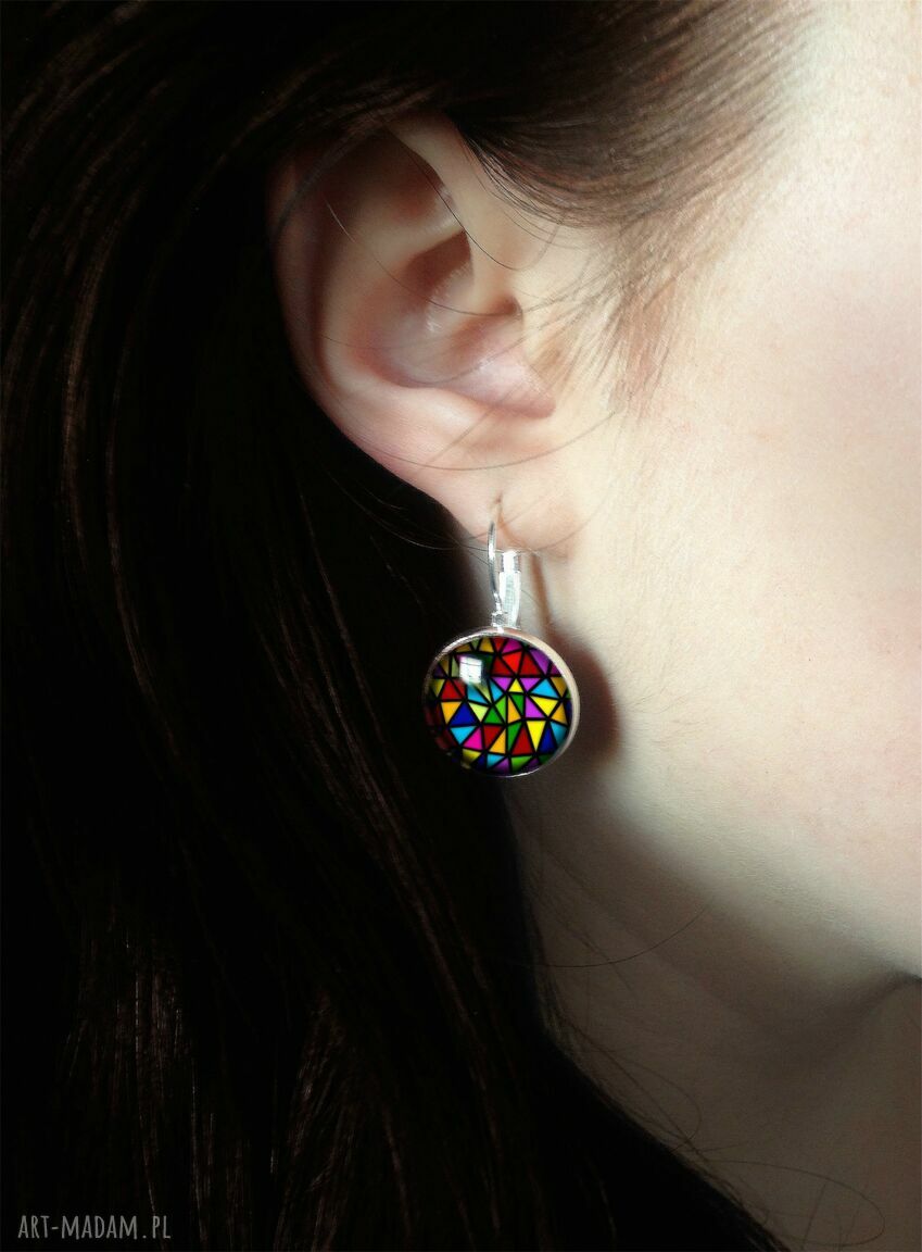 kolczyki: Oko Saurona duże kolczyki wiszące Handmade