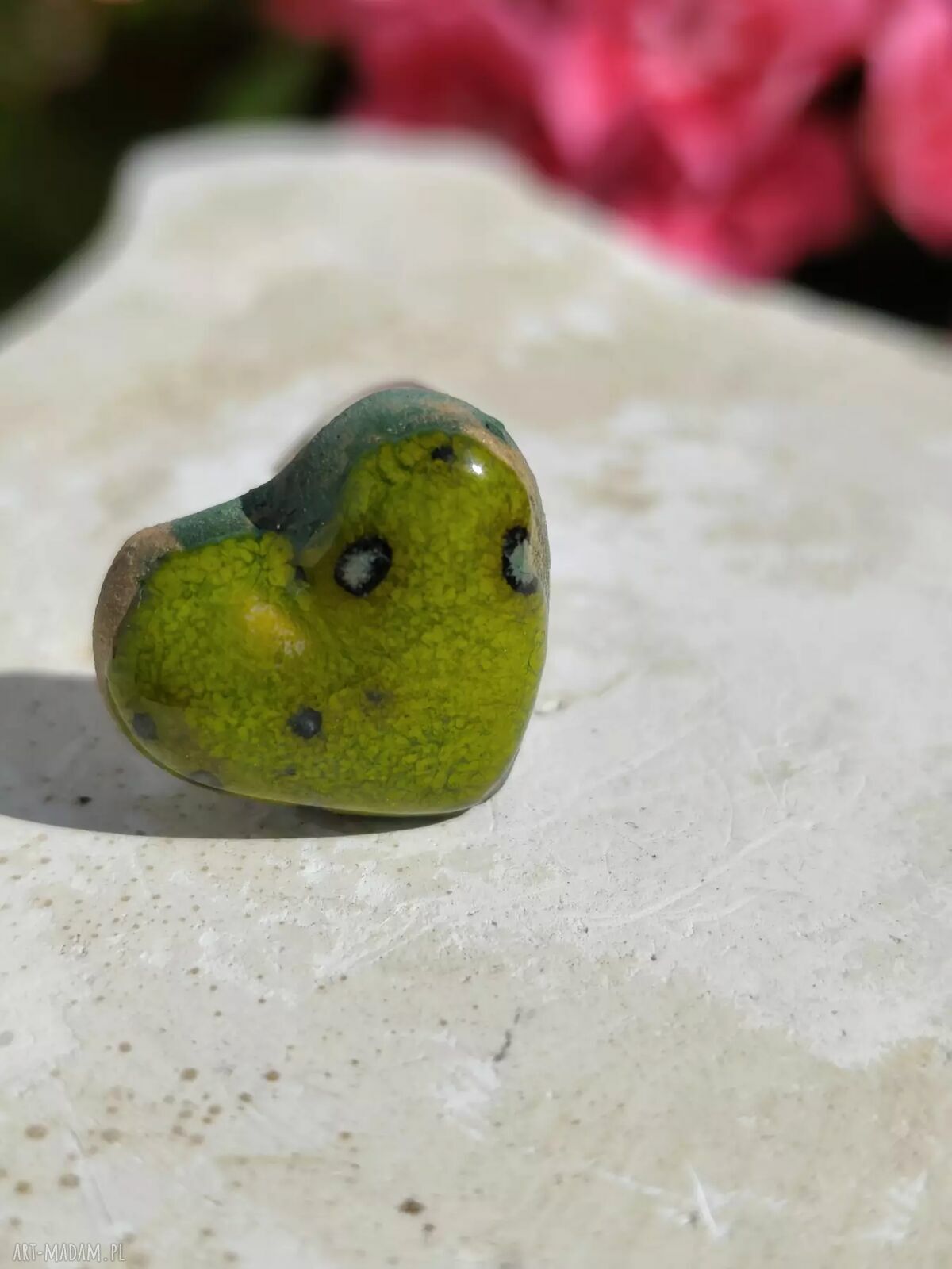 Regulowany pierścionek ceramiczny na stali nierdzewnej