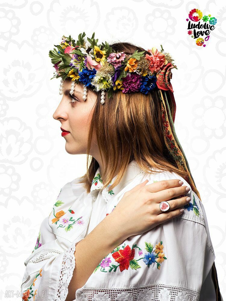 Pierścionek Folk Love - polskie wzory miłości