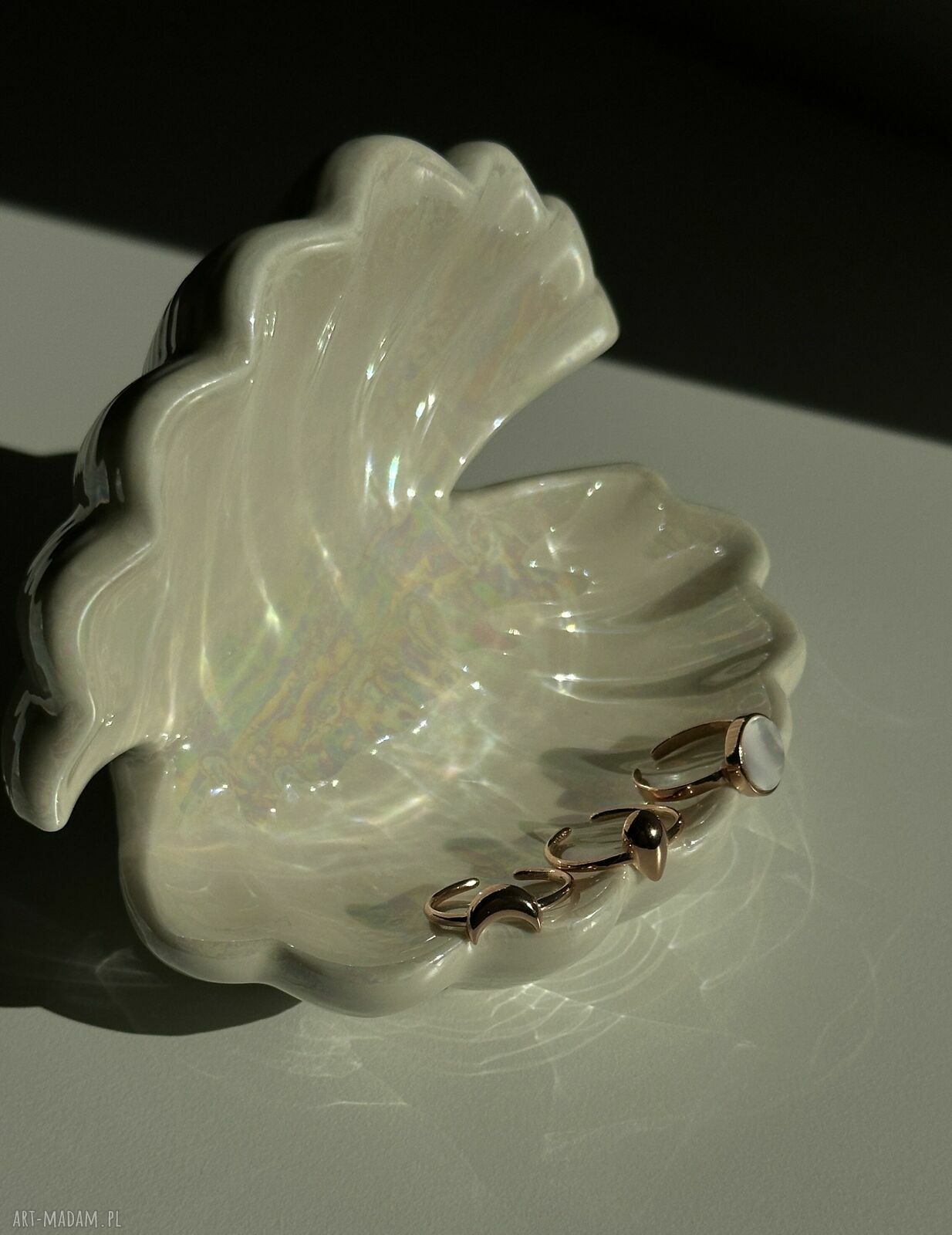 pierścionki: Pierścionek z księżycem z różowego złota Autorskie