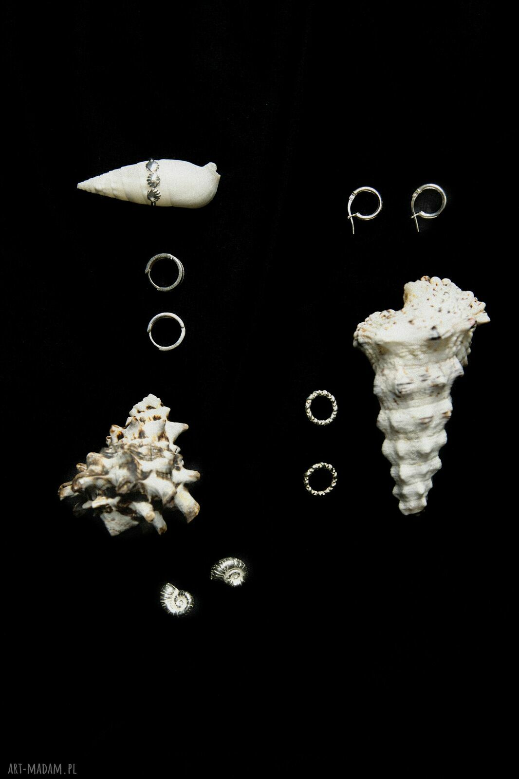 pierścionki: Pierścionek z różowego złota z muszelkami Ręcznie zrobione