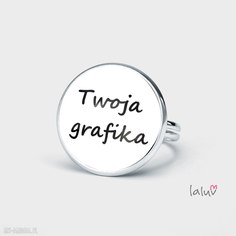 Pierścionek z Twoją Grafiką - regulowany i ręcznie robiony