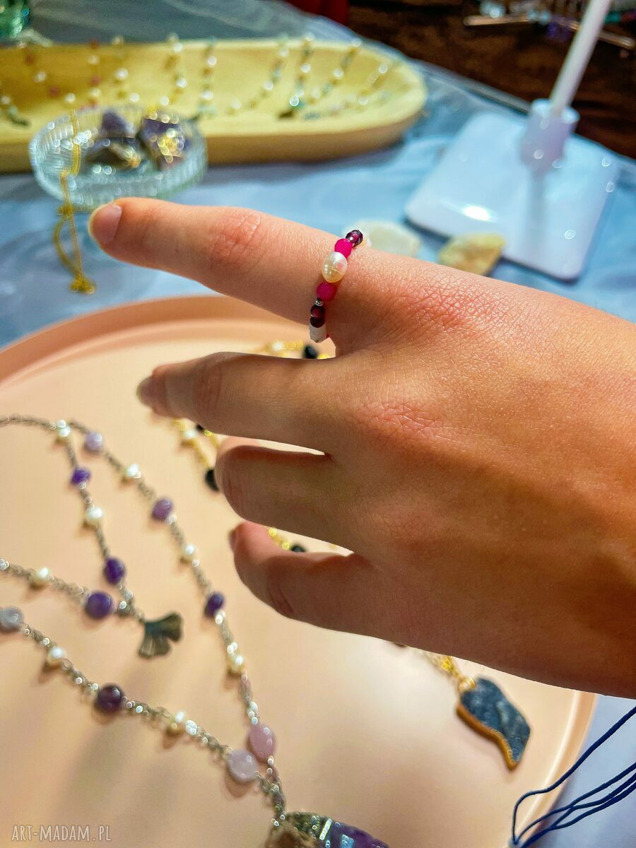 Pierścionek z kamieniami naturalnymi AP jewels - kolekcja Valentine