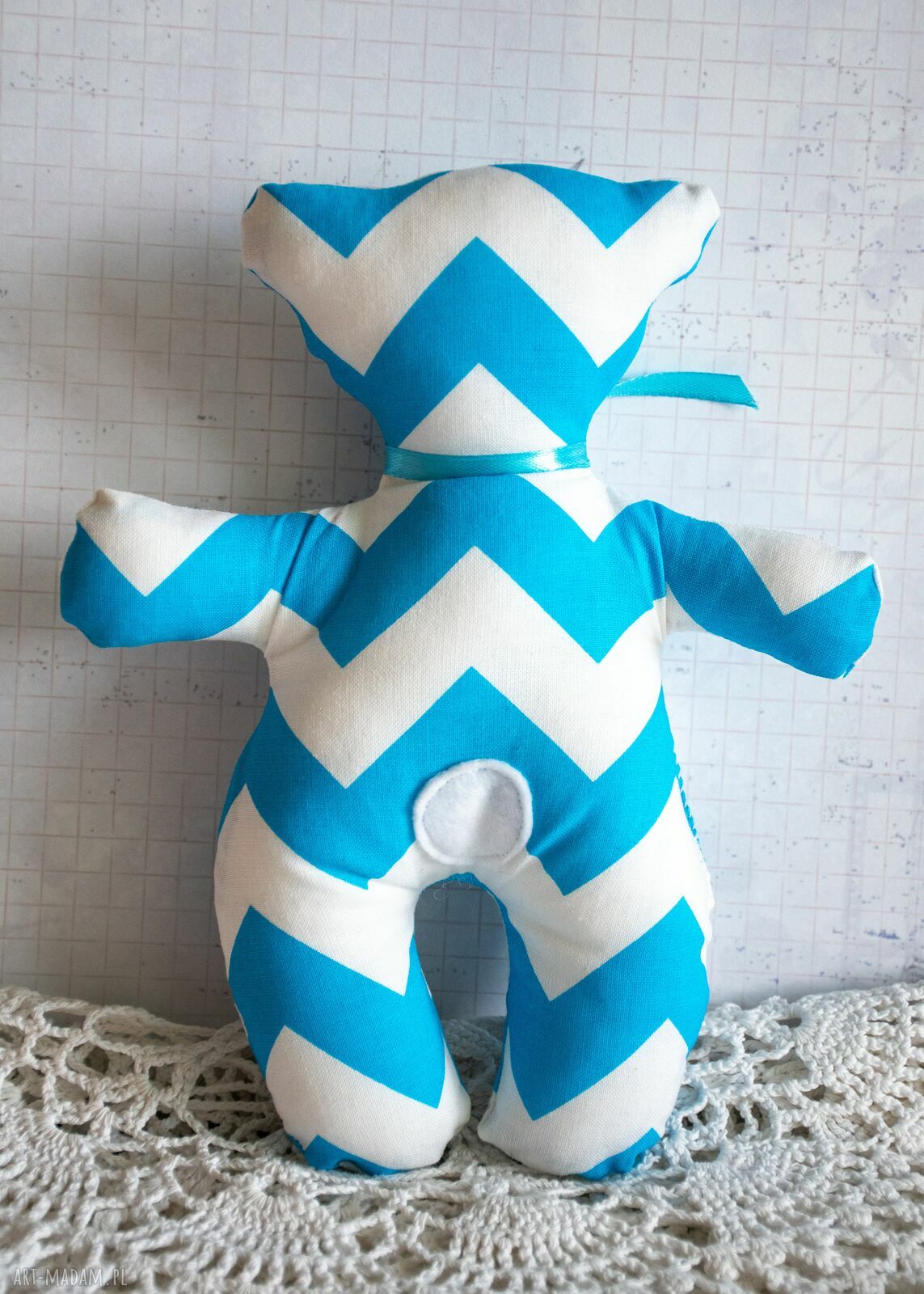Pierwszy miś Krzyś 21 cm - ręcznie szyty