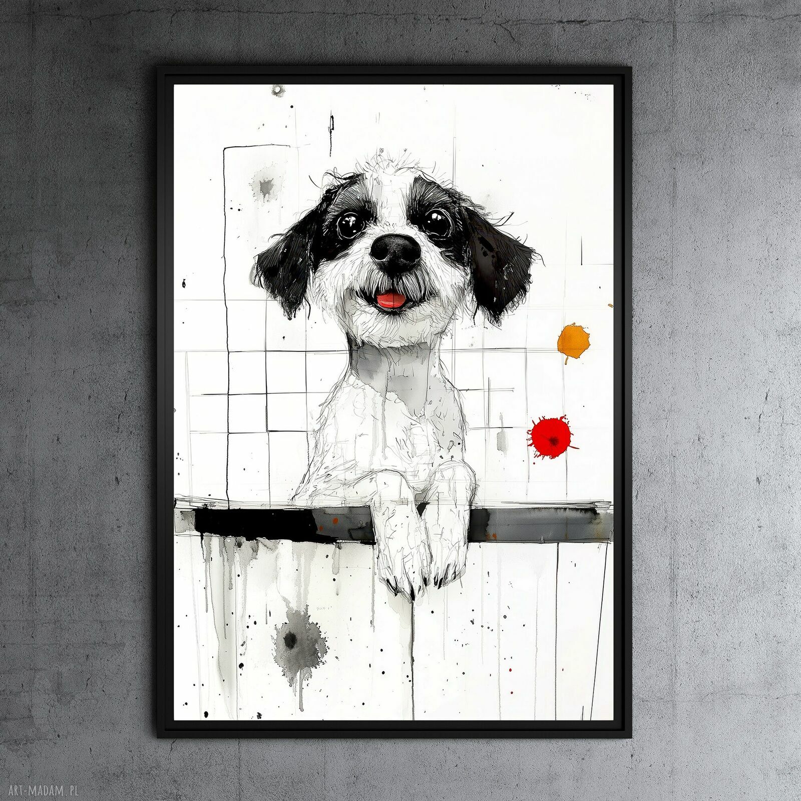 Pies Rysunkowy 2 - plakat A3 z psem rysunkowym dla psiarzy