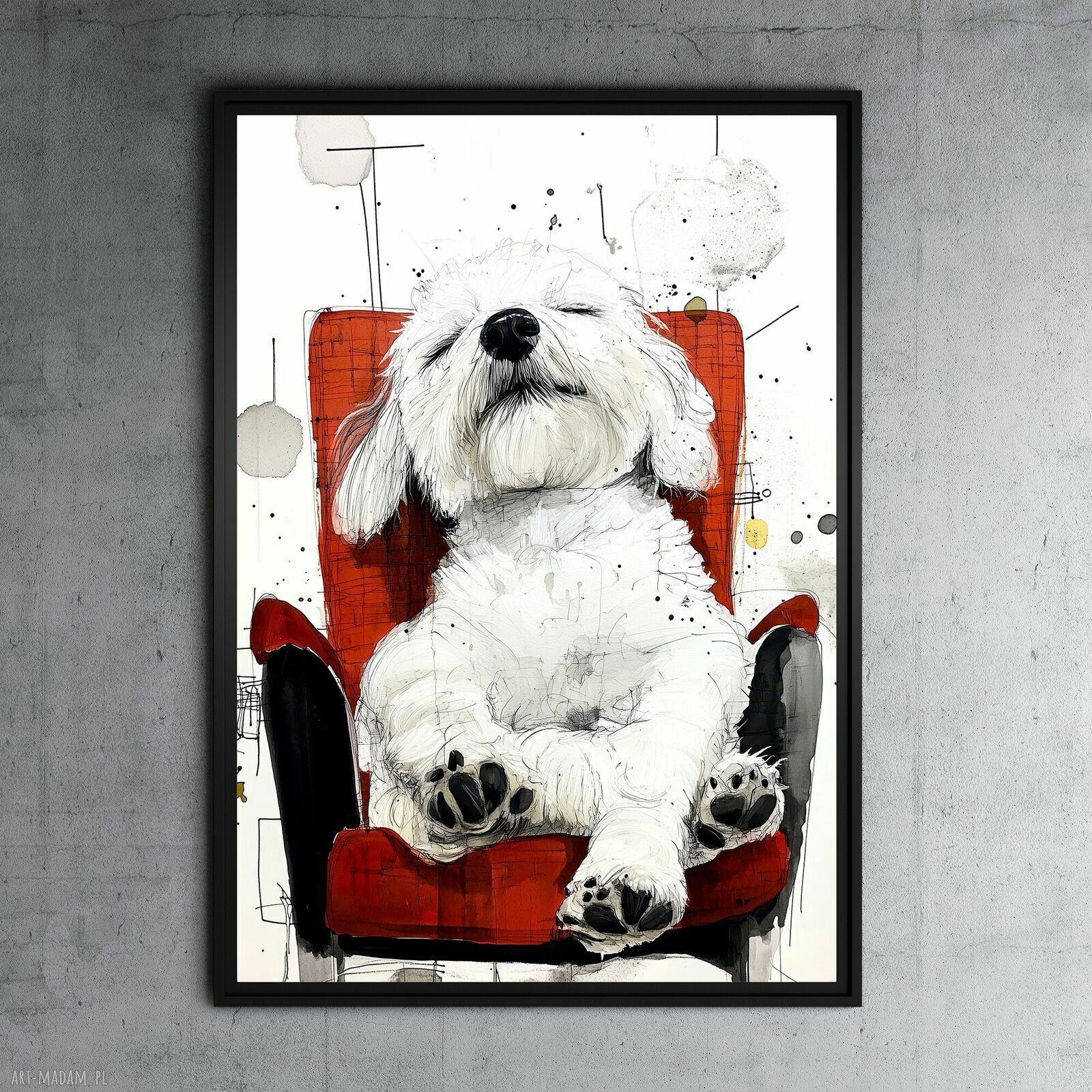 Pies Rysunkowy 9 - grafika na plakat A3