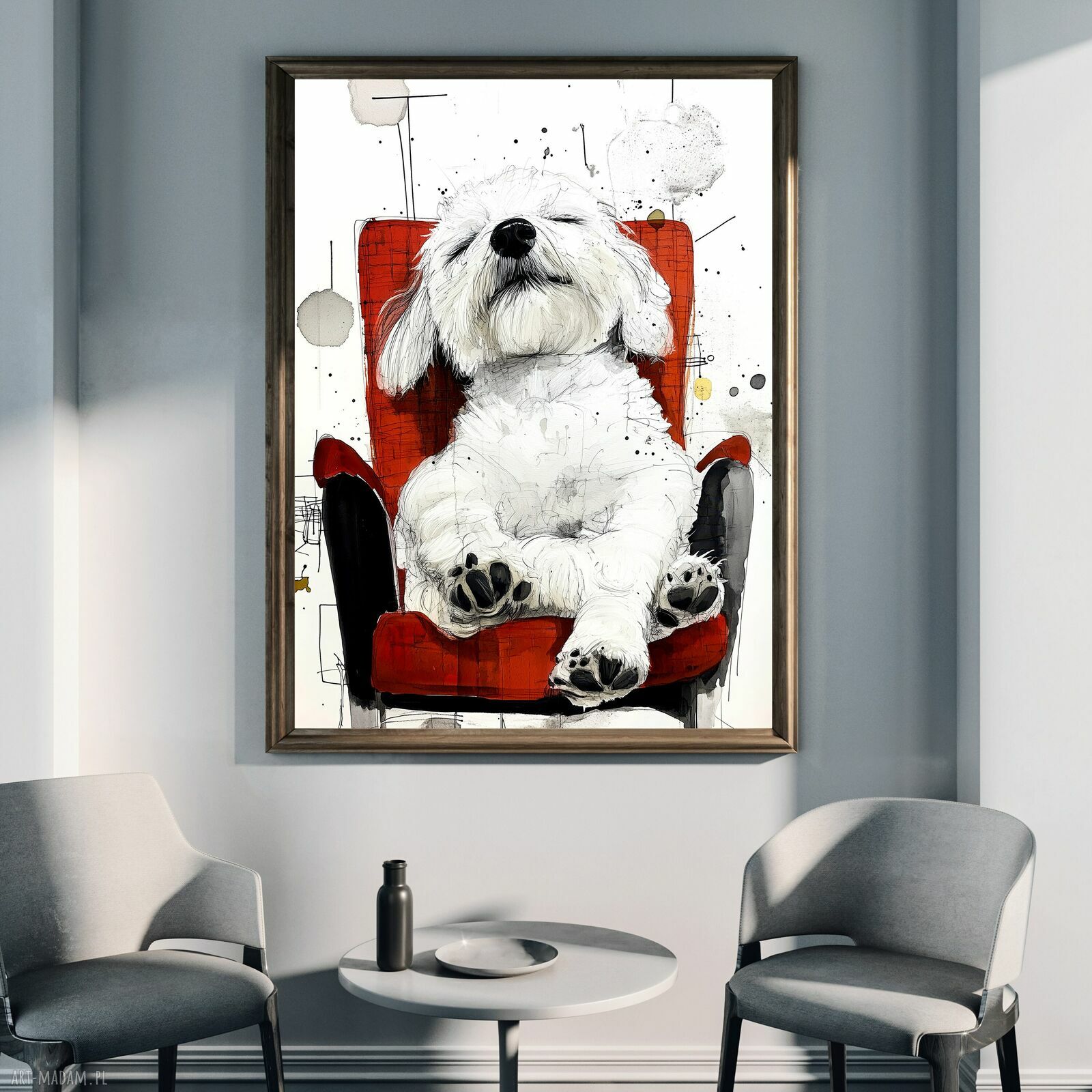Pies Rysunkowy 9 - grafika na plakat A3