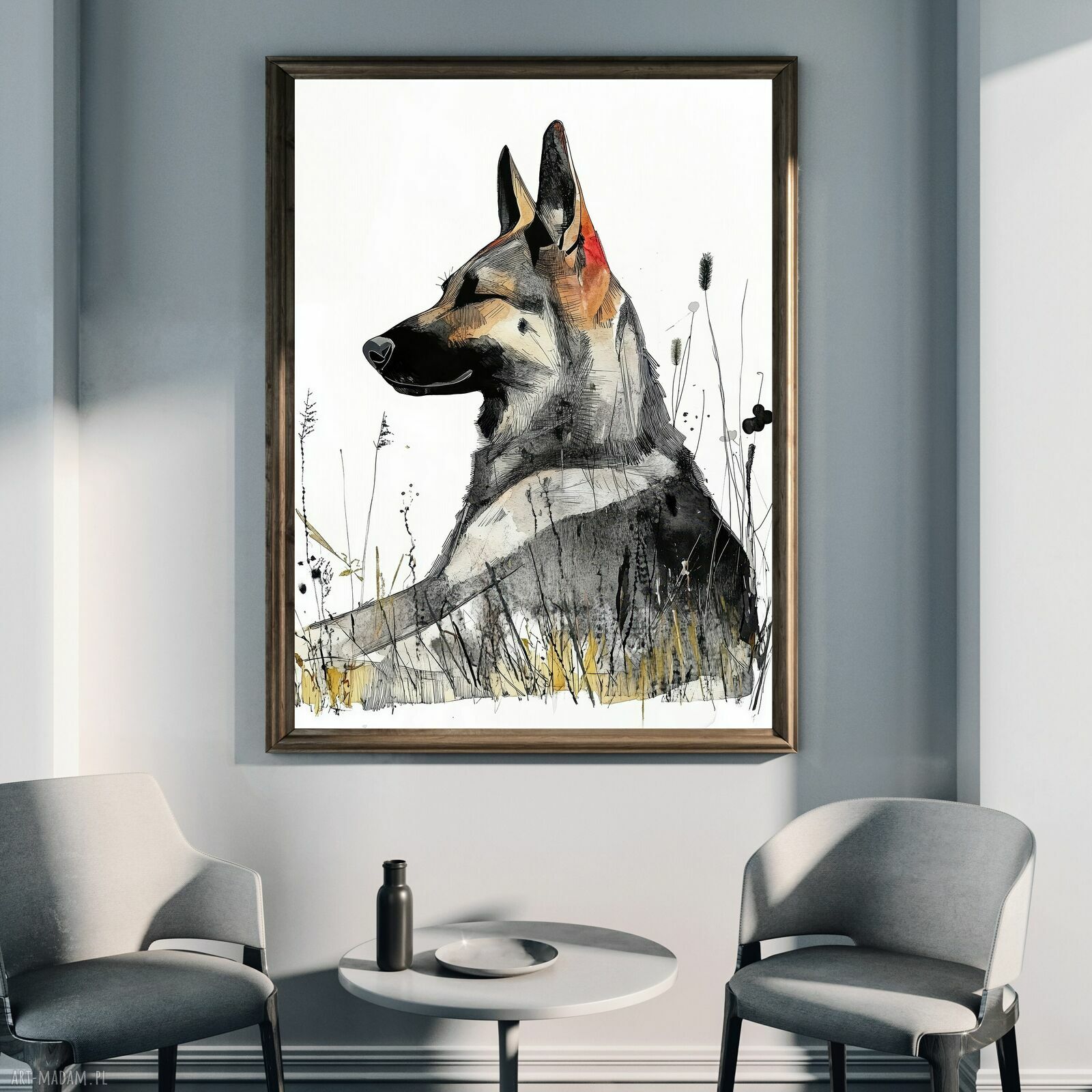 Pies Rysunkowy 6 - grafika na plakat A3 dla psiarzy