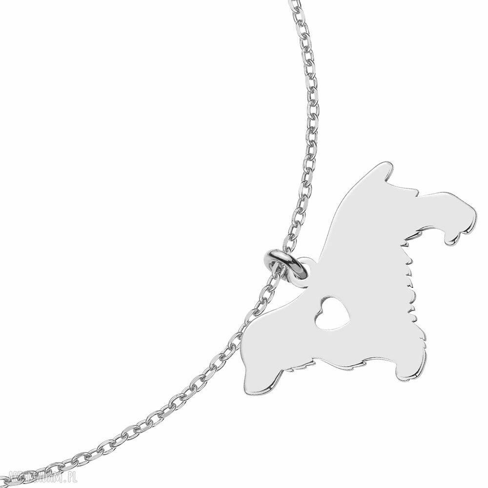 bransoletki: Srebrna bransoletka z psem rasy cocker spaniel ręczne wykonanie