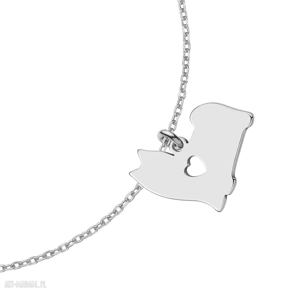 bransoletki: Srebrna bransoletka z psem rasy shih tzu ręcznie robione