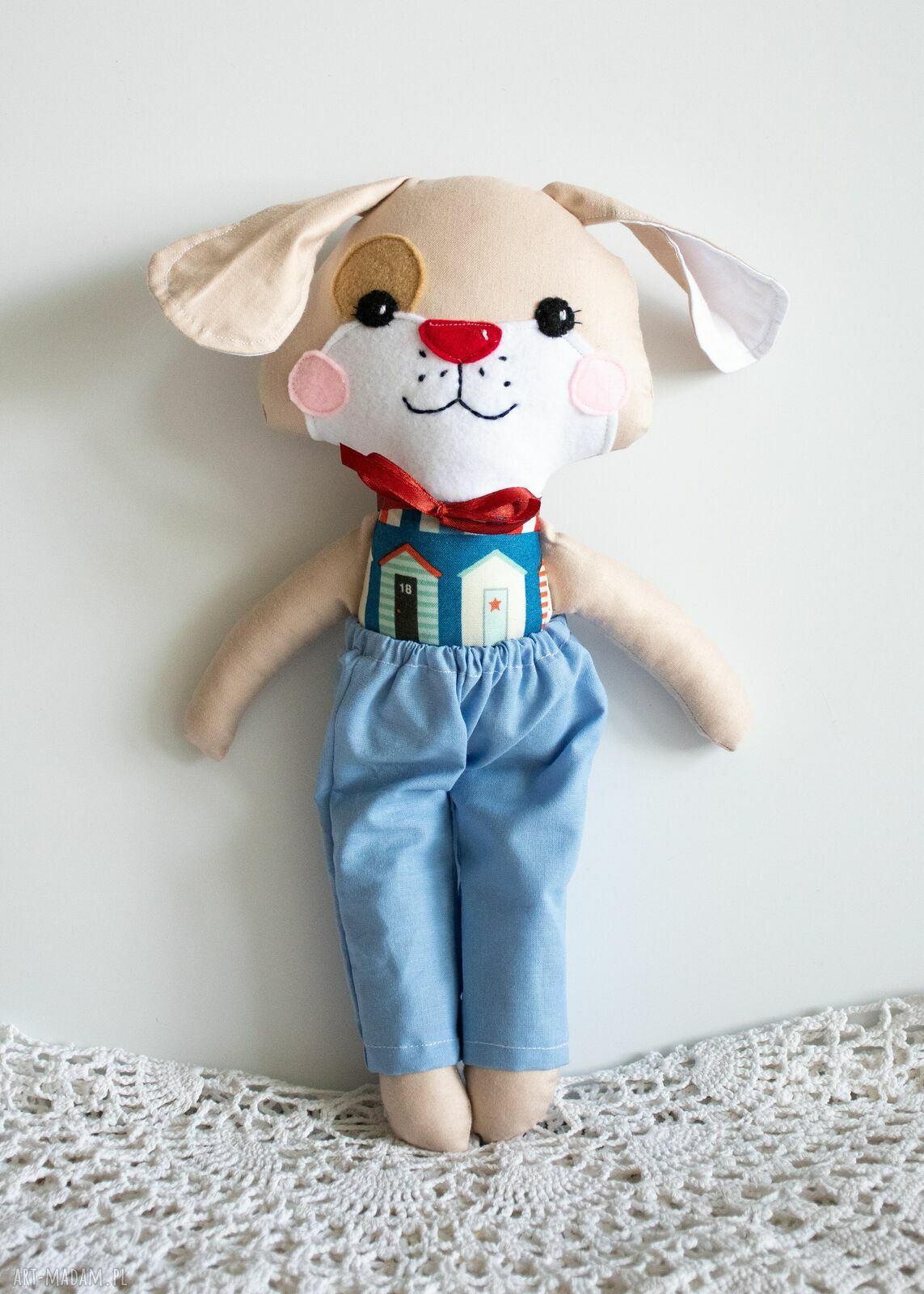 Piesek Kejter - Michaś 34 cm (średni) - ręcznie szyta przytulanka dla chłopca