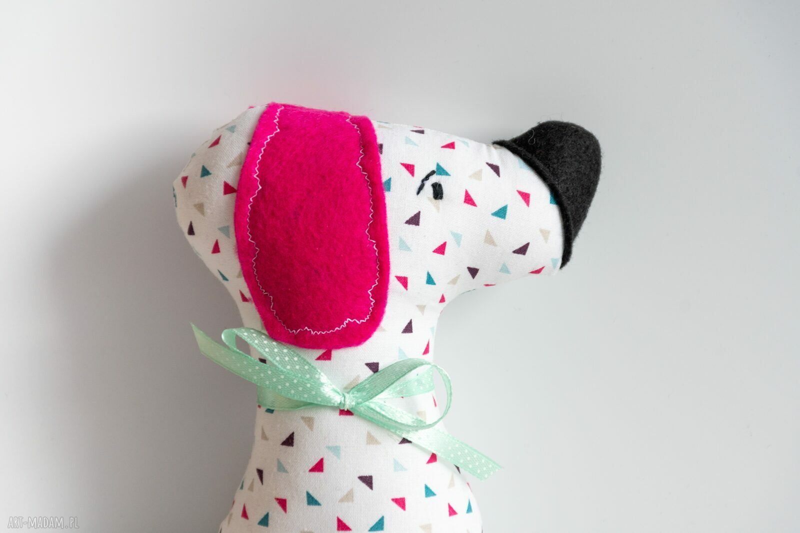 Piesek Szczekuś Kasia - ręcznie szyta maskotka 18 cm