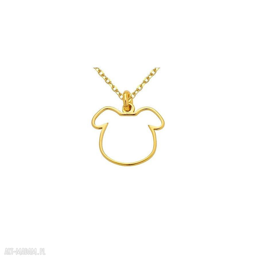 naszyjniki: ZŁOTY NASZYJNIK Z PIESKIEM ręcznie zrobione