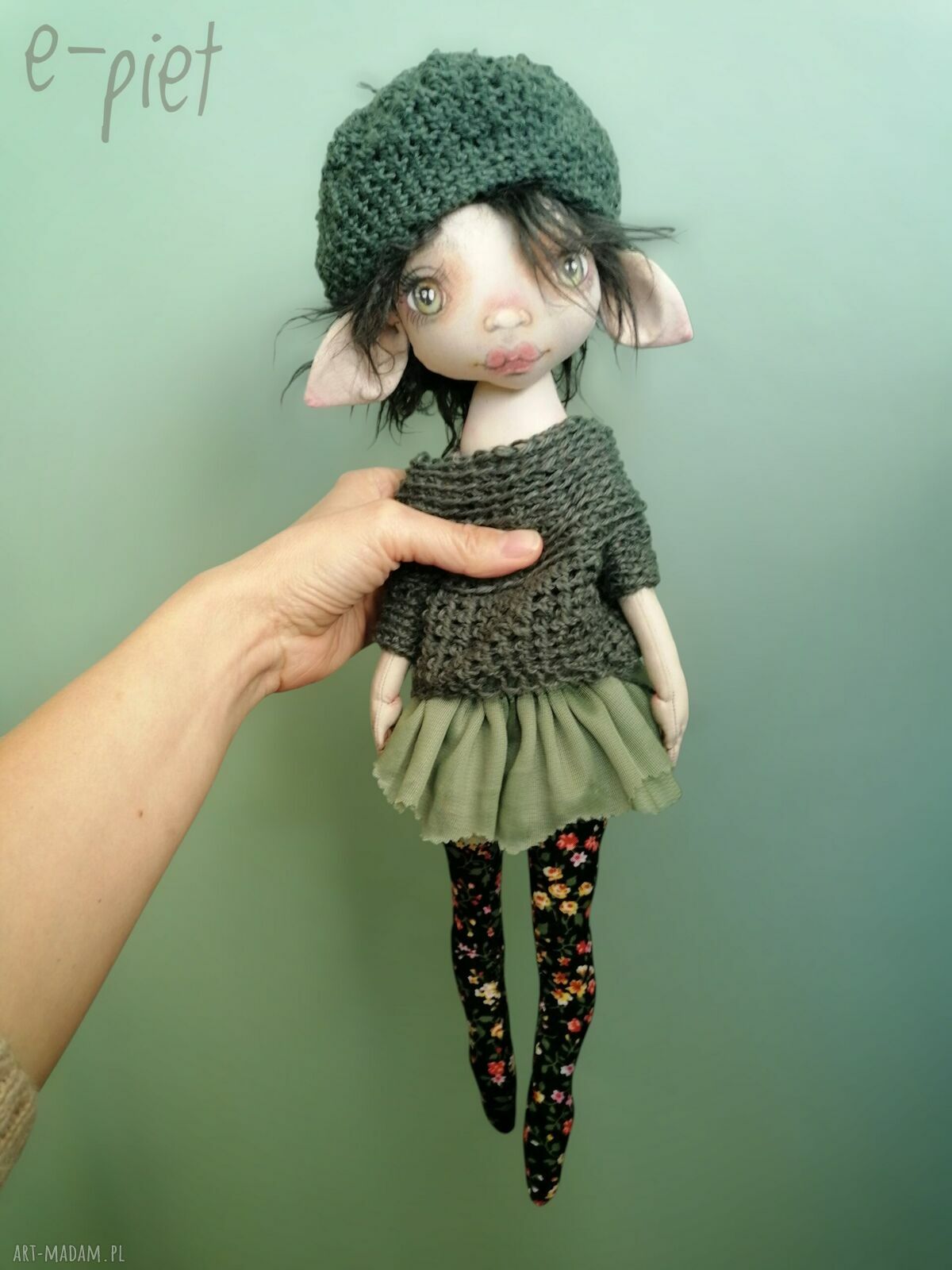 Elfka e-Piet. Artystyczna lalka kolekcjonerska (ok. 40 cm)