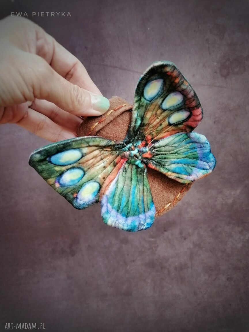 Elf Rudzielec Motyl - ręcznie szyta lalka kolekcjonerska z tkaniny (ok. 40 cm)