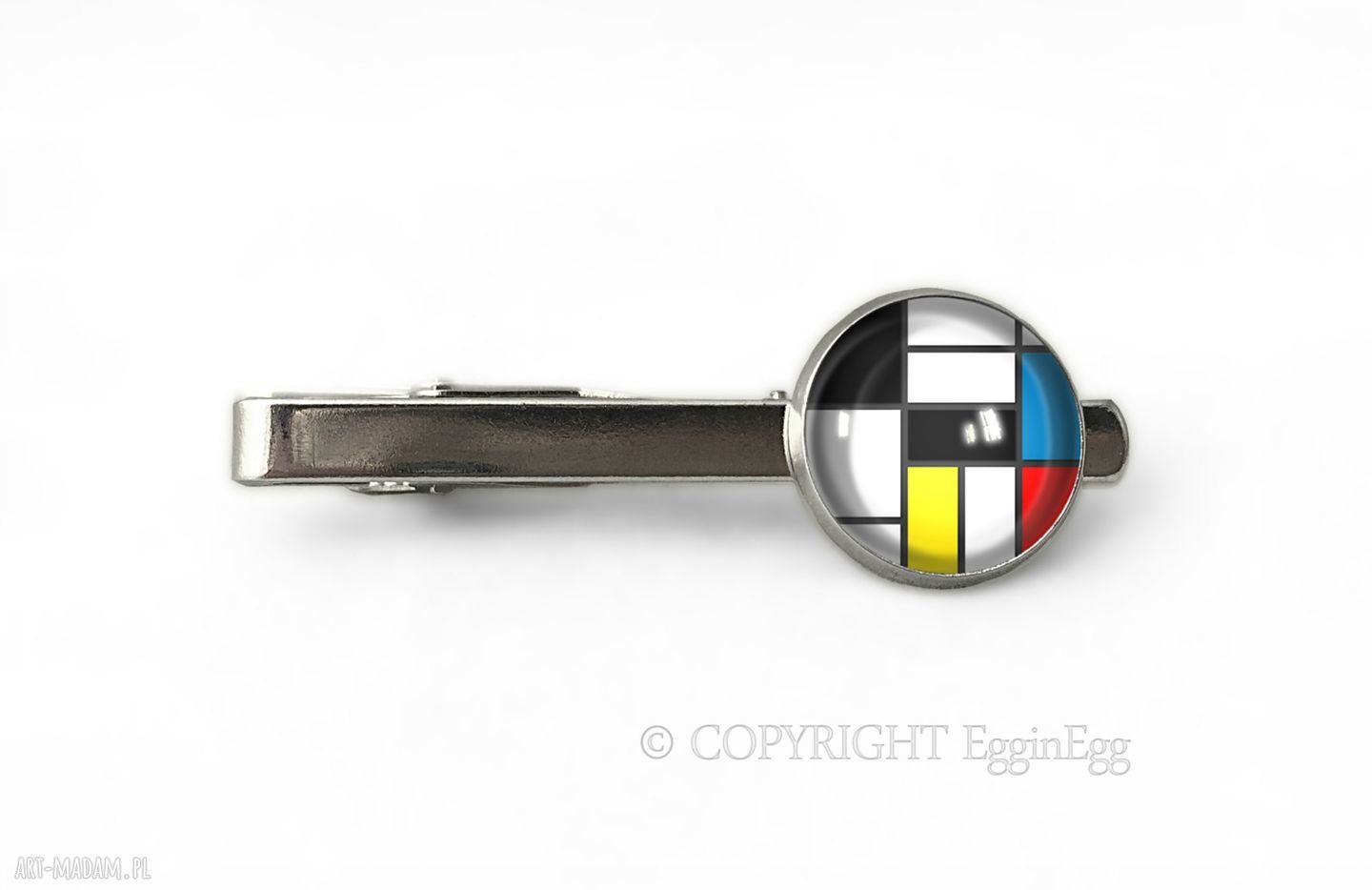 Mondrian spinka krawata piet kwadraty geometryczne ręcznie