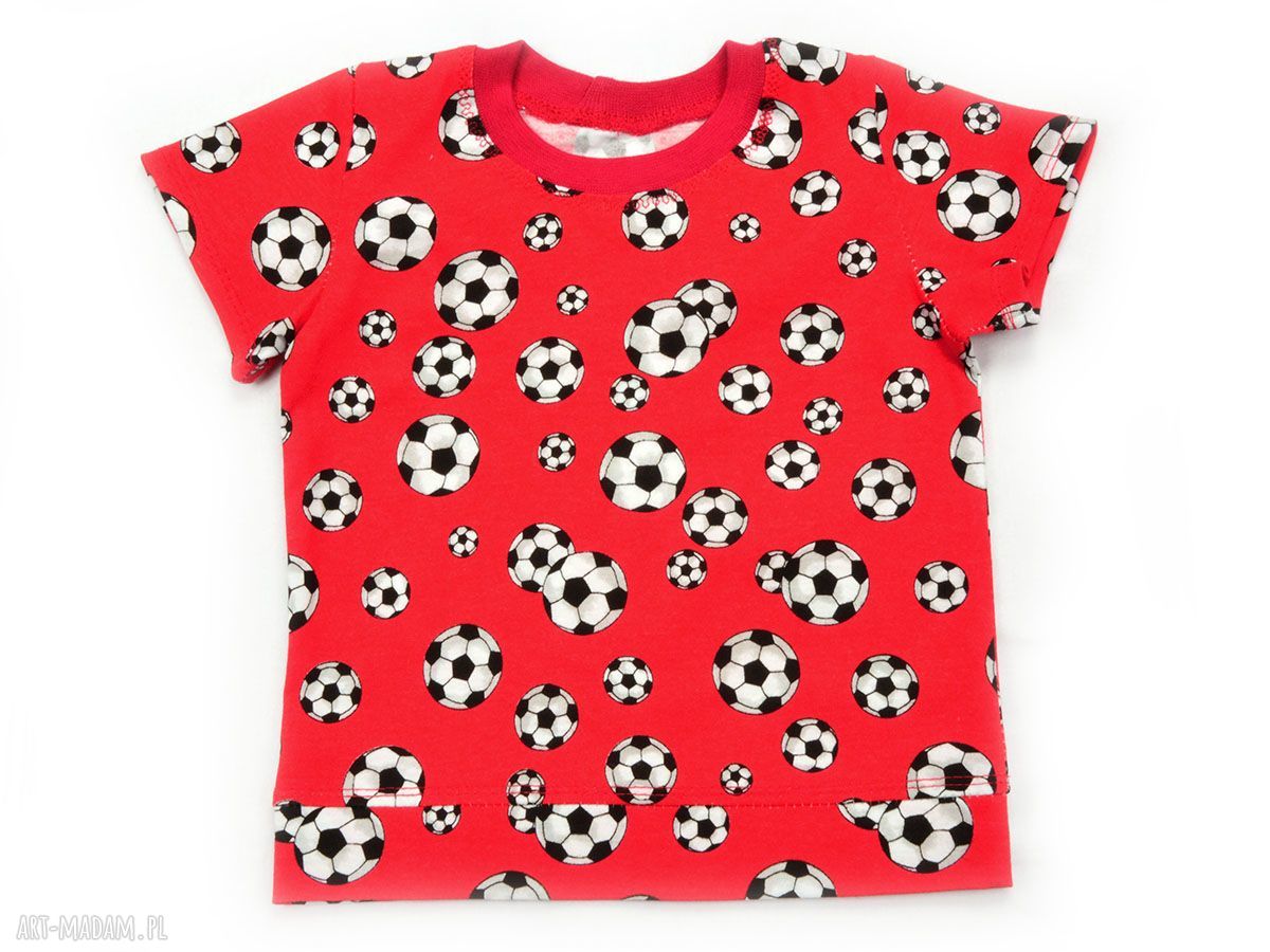 handmade ubranka, dla dziecka piłki czerwona koszulka