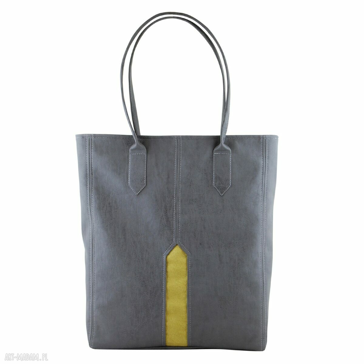 Pillar - duża torba - shopper - szary i żółty