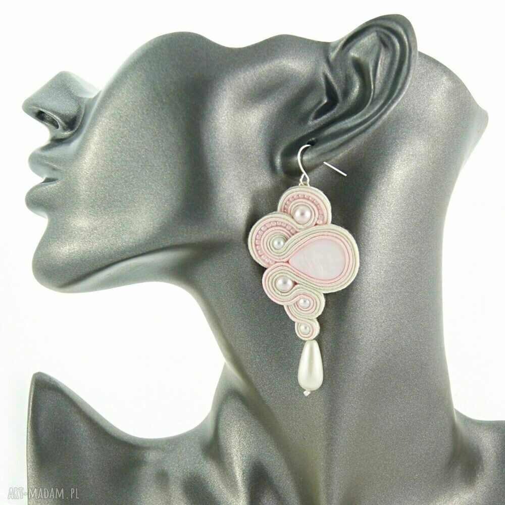 Pink light soutache Ręcznie wykonane