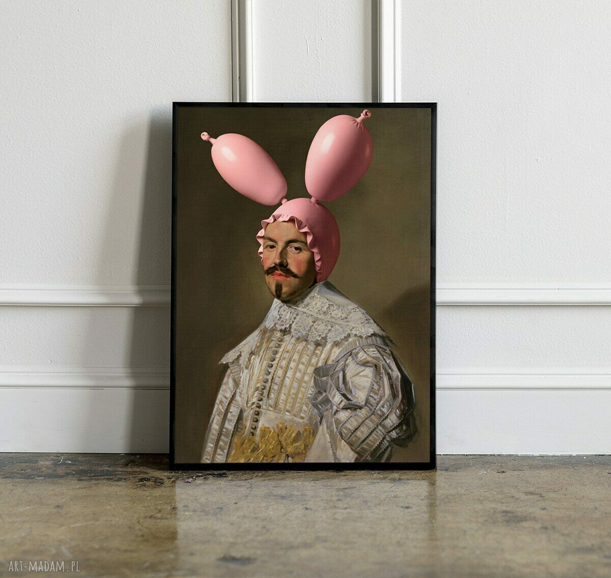 Plakat Pink Bunny - format A4 (21 x 29,7 cm)