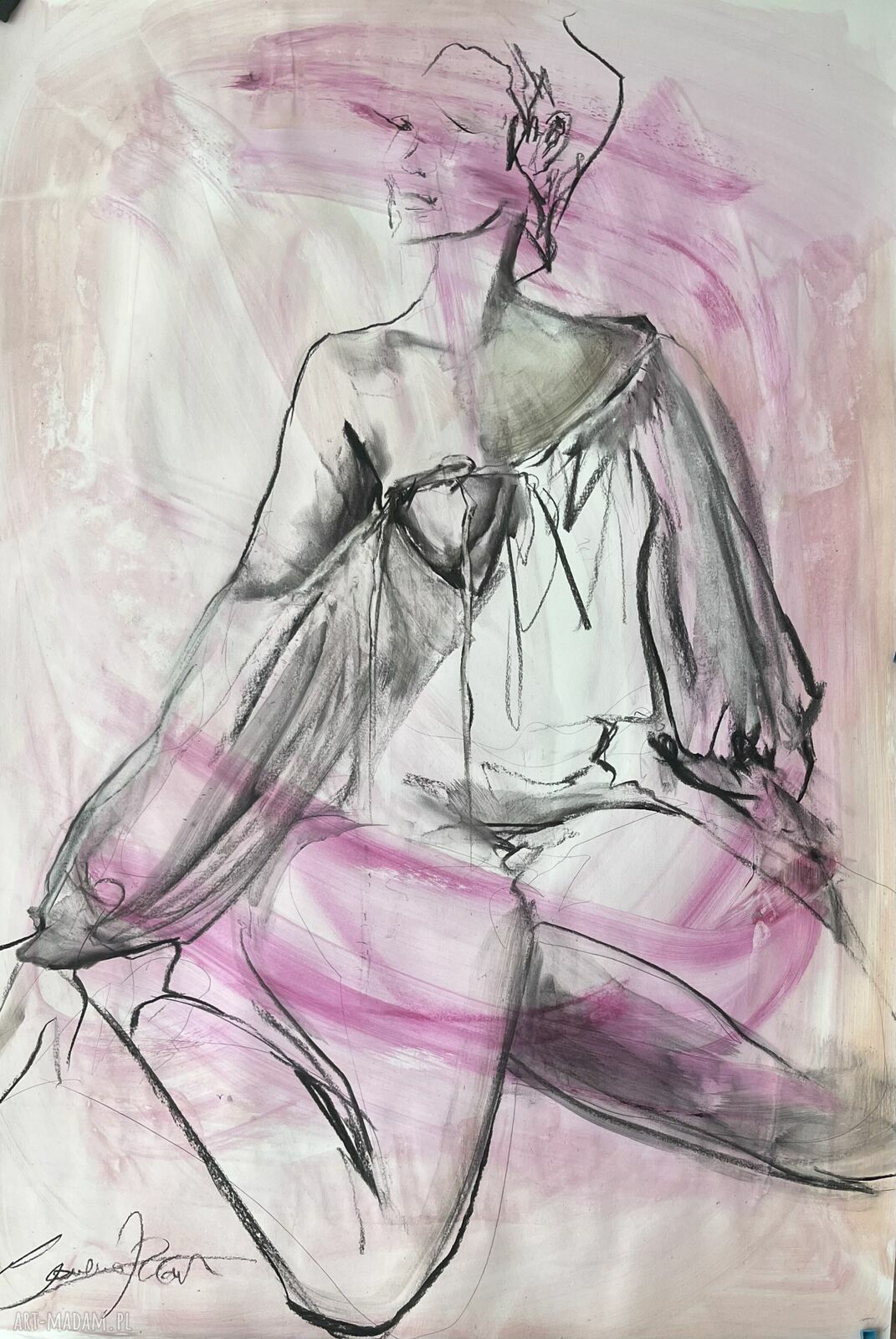 Pinky - grafika kobieta 100x70 cm do sypialni