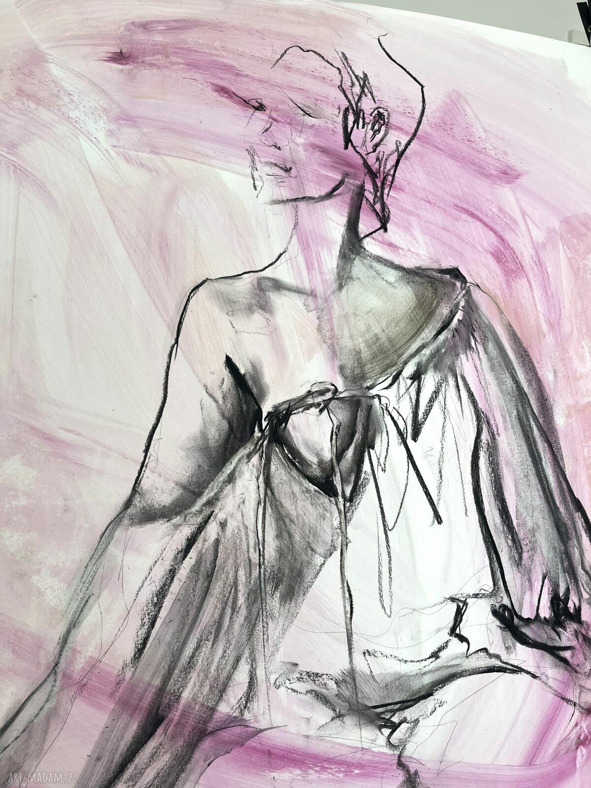 Pinky - grafika kobieta 100x70 cm do sypialni