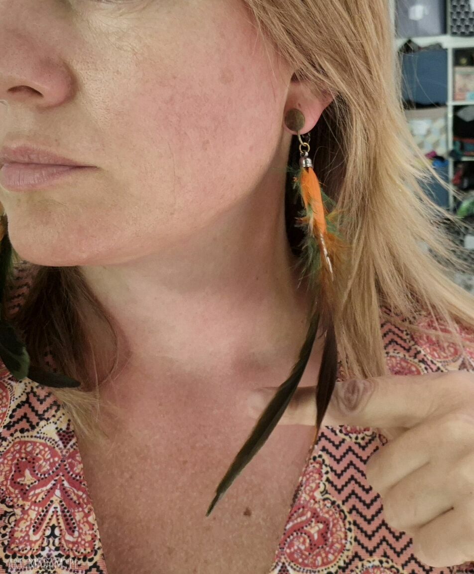 Klipsy pióra Boho Frida - lekkie szaleństwo z dwóch stron