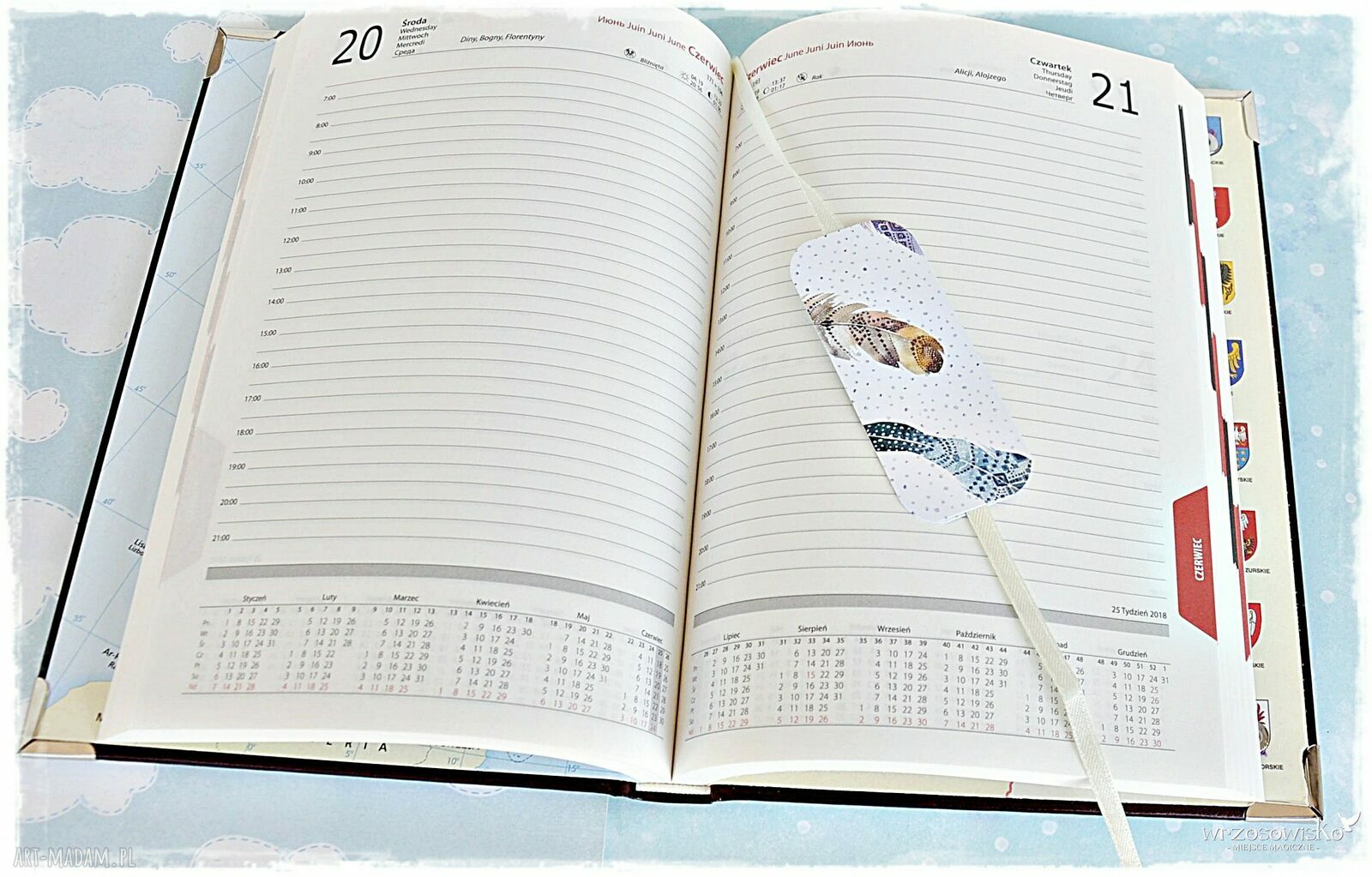 Ręcznie robiony kalendarz scrapbooking „Dreams” wyjątkowy prezent
