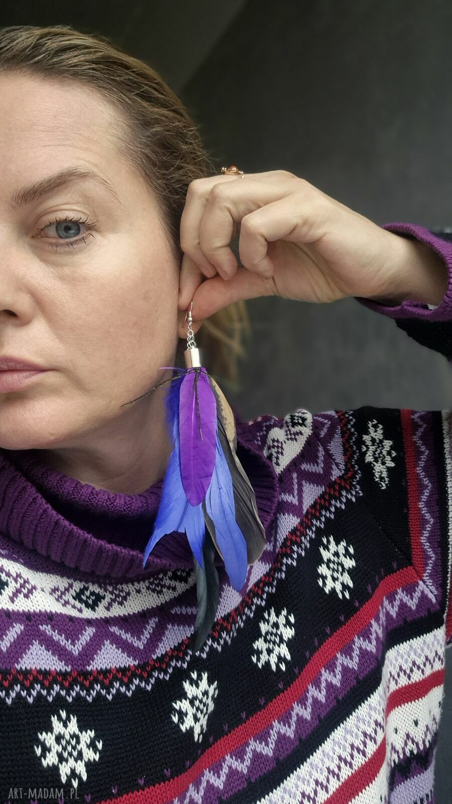 Kolczyki Pióra Boho - kolorowy, lekki unikat dla Ciebie
