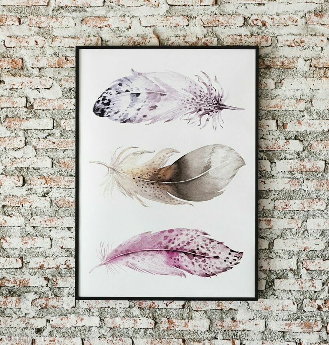 Piórka - plakat 30x40 cm dla dziewczynki
